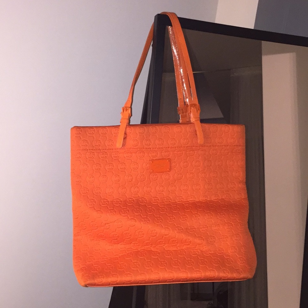 Neon orange Michael Kors bag